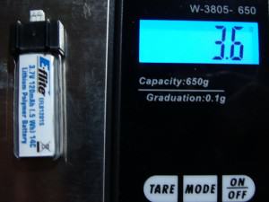 Eflite 120mAh Battery Weight for Eflite Blade mSR