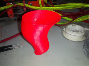 3D Printer Part - Red ABS Tornado