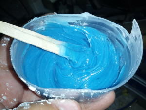Silicone and Corn Starch and Dye (Oogoo)