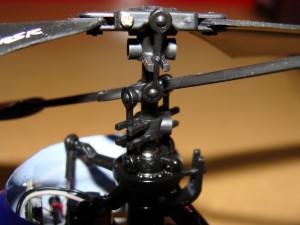 Eflite Blade mSR Helicopter Rotor Head Closeup