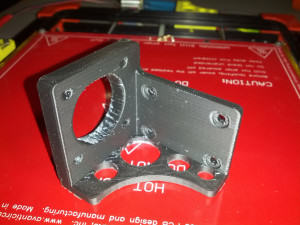 Completed ABS Y Motor Mount for 3D Printer