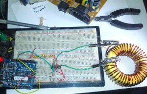 Arduino-inductance-test-setup